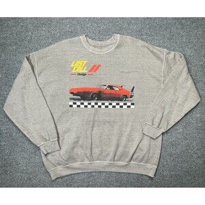 Dodge Charger Last Call Daytona Men's Size 2XL Graphic Crewneck Sweatshirt Gray